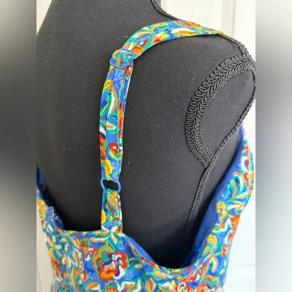 Juniors City Studio Blue Floral Mini Dress - Picture 3 of 5